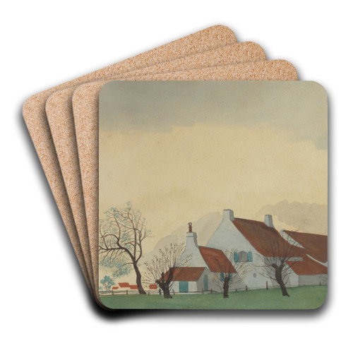 Landschap met hoeve by Lon Spilliaert Art Drink Coaster set
