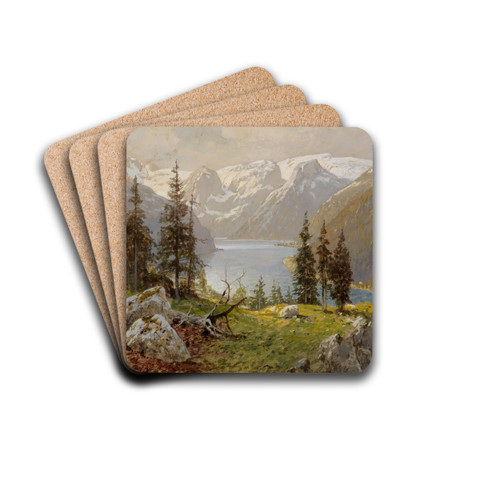 Hallstdter See by Georg Janny Drink Coasters - set of 4