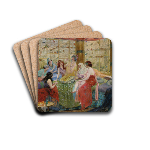 The chattering birds by Georges Antoine Rochegrosse Drink Coasters - set of 4