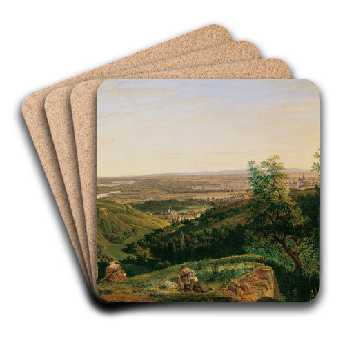 Blick auf Wien vom Krapfenwaldl by Matthias Rudolf Toma Art Drink Coaster set
