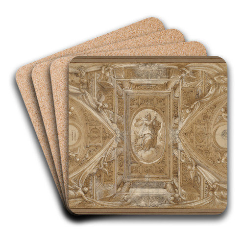 Study for a Ceiling by Lattanzio Gambara Art Drink Coaster set
