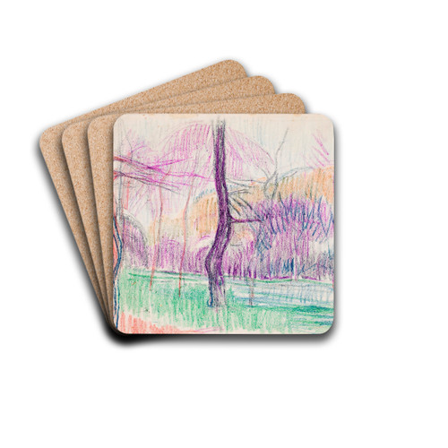 Maisema, puita by Magnus Enckell Drink Coasters - set of 4