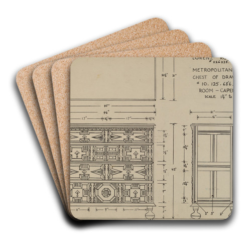 Chest of Drawers by Lorenz Rothkranz Art Drink Coaster set