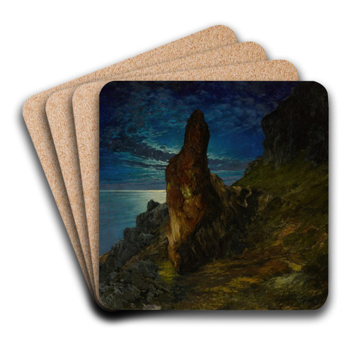 The Pizzolungo on the Island of Capri by Paul Von Spaun Art Drink Coaster set