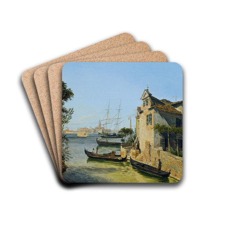 Blick auf San Giorgio Maggiore in Venedig by Jakob Alt Drink Coasters - set of 4