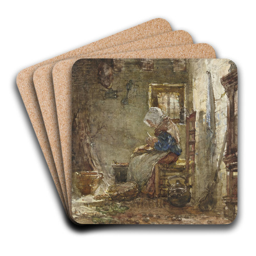 Aardappelschilster by August Alleb Art Drink Coaster set