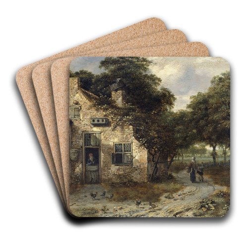 The Farmhouse by Jan Wijnants Art Drink Coaster set