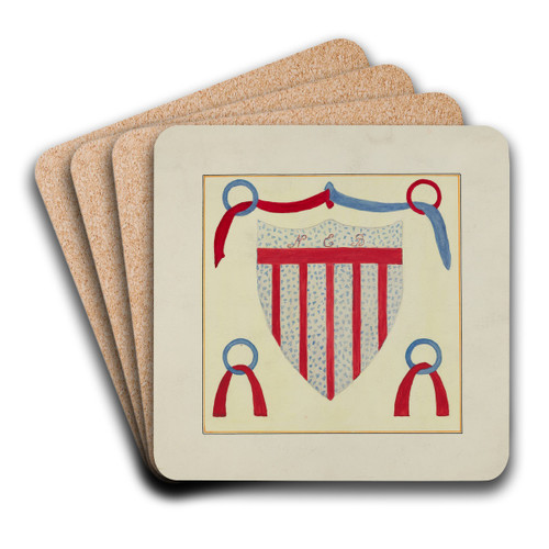 Quilt (One Square) by Cornelius Christoffels and Margaret Linsley Art Drink Coaster set Quilt (One Square) by Cornelius Christoffels and Margaret Linsley Art Drink Coaster set