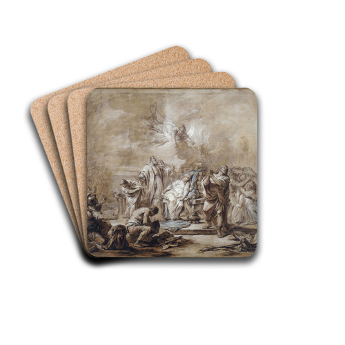 The Sacrifice of Iphigenia by Charles-Andr van Loo Drink Coasters - set of 4