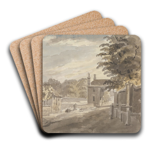 The Fulham End of Putney Bridge by James Miller Art Drink Coaster set The Fulham End of Putney Bridge by James Miller Art Drink Coaster set