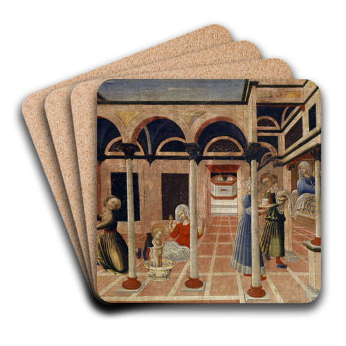 The Miracle at the Birth of Saint Nicholas by Pietro Di Giovanni D'ambrogio Art Drink Coaster set The Miracle at the Birth of Saint Nicholas by Pietro Di Giovanni D'ambrogio Art Drink Coaster set
