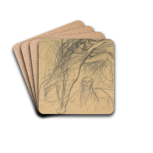 Szkic do 'Iliady' Homera by Stanisaw Wyspiaski Drink Coasters - set of 4