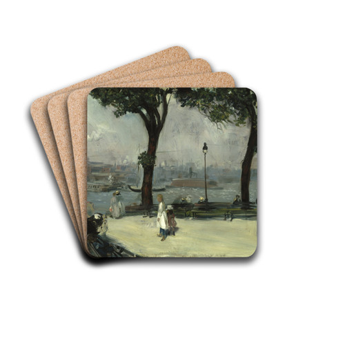 East River Park by William James Glackens Drink Coasters - set of 4