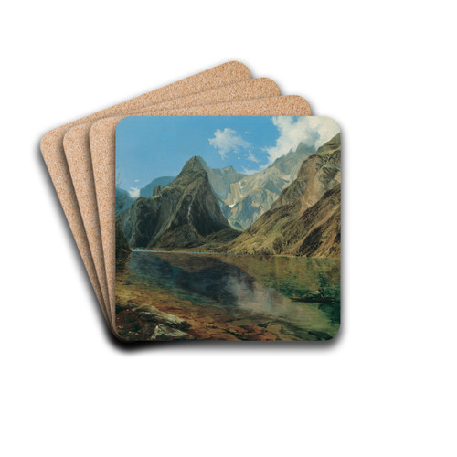 Der Knigssee mit dem Watzmann by Adalbert Stifter Drink Coasters - set of 4 Der Knigssee mit dem Watzmann by Adalbert Stifter Drink Coasters - set of 4