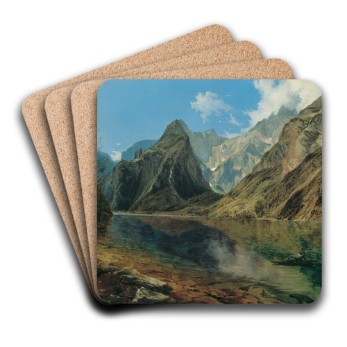 Der Knigssee mit dem Watzmann by Adalbert Stifter Art Drink Coaster set Der Knigssee mit dem Watzmann by Adalbert Stifter Art Drink Coaster set