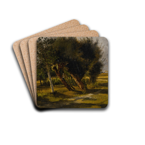 Bouquets DArbres Dans La Prairie by Rosa Bonheur Drink Coasters - set of 4