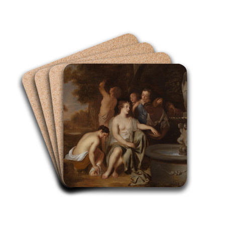 Diana and her Nymphs at a Fountain by Sir Peter Lely Drink Coasters - set of 4 Diana and her Nymphs at a Fountain by Sir Peter Lely Drink Coasters - set of 4