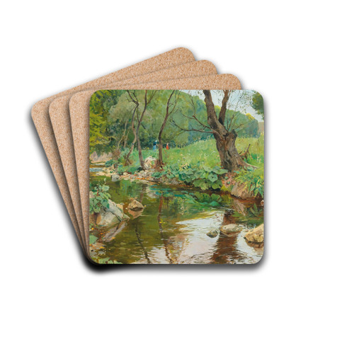 In Sattelbach bei Heiligenkreuz by Eduard Zetsche Drink Coasters - set of 4