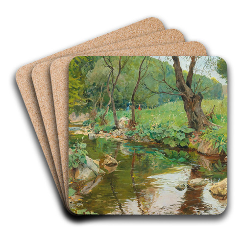 In Sattelbach bei Heiligenkreuz by Eduard Zetsche Art Drink Coaster set
