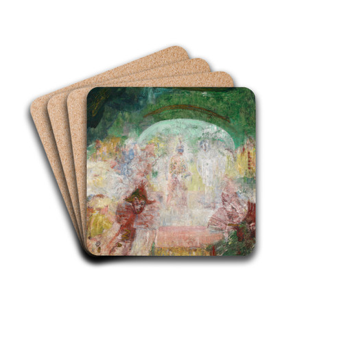 Masquerade by James Ensor Drink Coasters - set of 4 Masquerade by James Ensor Drink Coasters - set of 4