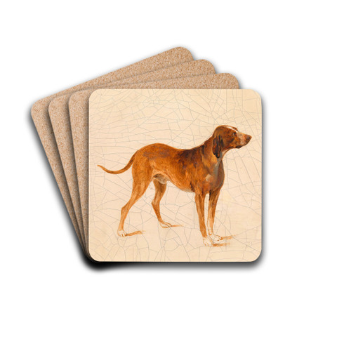 Jagdhund by Adalbert Stifter Drink Coasters - set of 4 Jagdhund by Adalbert Stifter Drink Coasters - set of 4