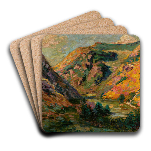 Les Carolles, Valle de la Lude by Armand Guillaumin Art Drink Coaster set