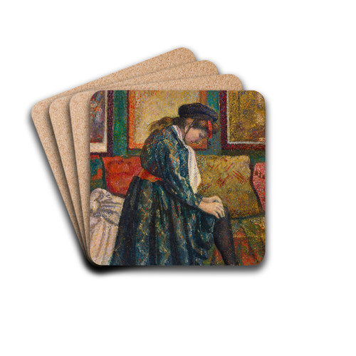 La Jarretire by Georges Lemmen Drink Coasters - set of 4
