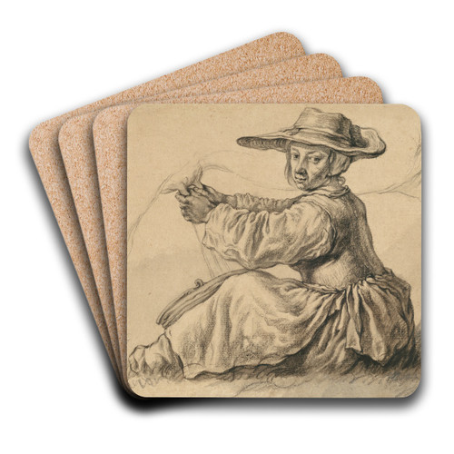 A Milkmaid by Aelbert Cuyp Art Drink Coaster set
