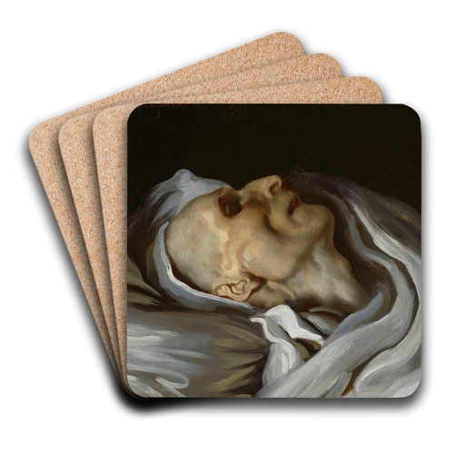 Thodore Gricault on His Deathbed by Emile Champmartin Art Drink Coaster set