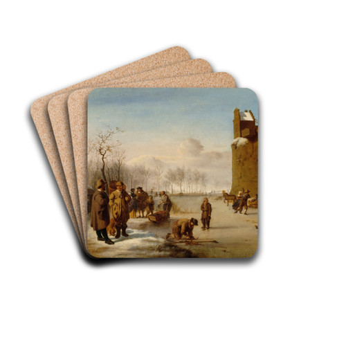 Ice Skaters by Ida Silfverberg Drink Coasters - set of 4