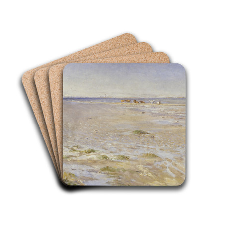 Coastal Scene. Motif from Varberg by Nils Kreuger Drink Coasters - set of 4 Coastal Scene. Motif from Varberg by Nils Kreuger Drink Coasters - set of 4