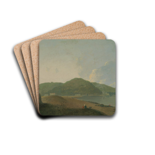 Lago d'Agnano with the Grotta del Cane by Richard Wilson Drink Coasters - set of 4 Lago d'Agnano with the Grotta del Cane by Richard Wilson Drink Coasters - set of 4