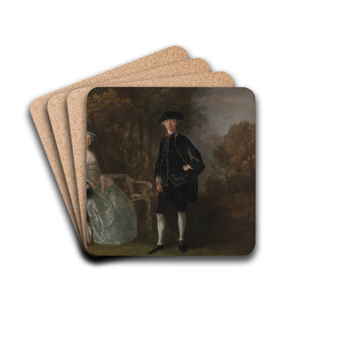 Lady Lloyd and Her Son, Richard Savage Lloyd, of Hintlesham Hall, Suffolk by Thomas Gainsborough Drink Coasters - set of 4