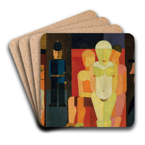 Freudlose Gasse by Franz Wilhelm Seiwert Art Drink Coaster set
