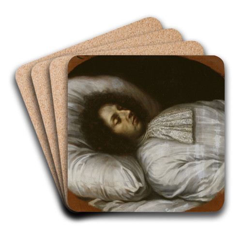 Karl XI on his deathbed by David Klcker Ehrenstrahl Art Drink Coaster set
