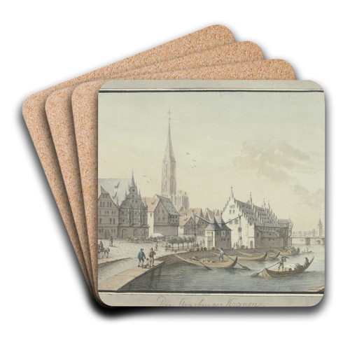 Der Straburger Kranen by Johann Caspar Zehender Art Drink Coaster set