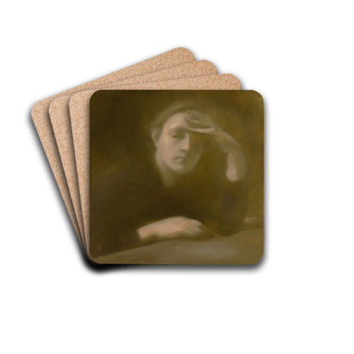 Mditation by Eugne Carriere Drink Coasters - set of 4