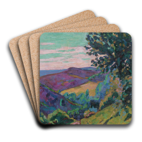 Paysage De Crozant by Armand Guillaumin Art Drink Coaster set
