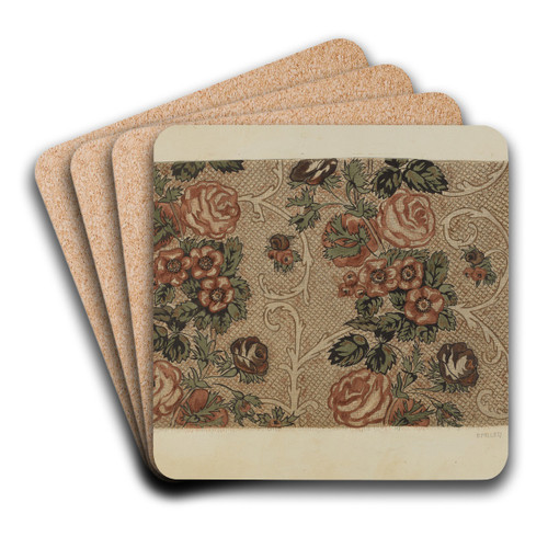 Glazed Chintz by Edith Miller Art Drink Coaster set