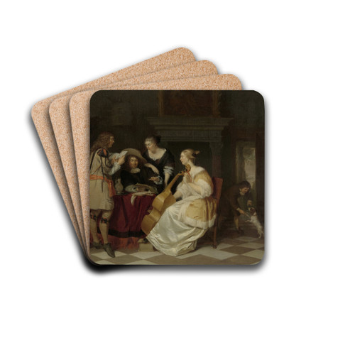 A Musical Company by Jan Verkolje Drink Coasters - set of 4
