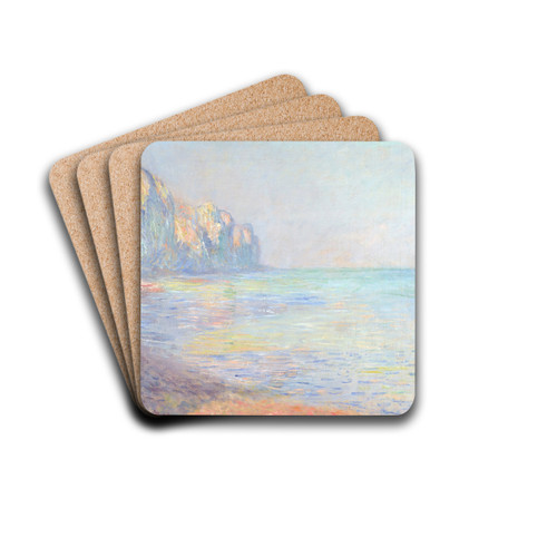 Le Matin, temps brumeux, Pourville (Misty Morning at Pourville) by Claude Monet Drink Coasters - set of 4