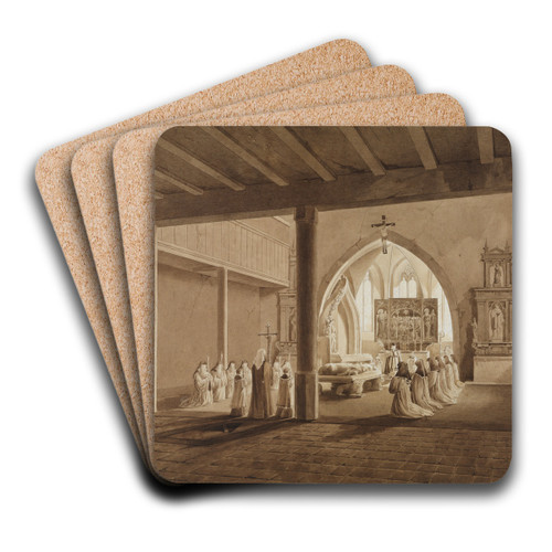 Innere Ansicht der Frstenkapelle im Kloster Lichtenthal by Carl Ludwig Frommel Art Drink Coaster set
