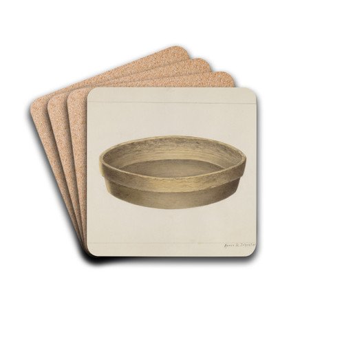 Pottery Flat Bowl by Annie B. Johnston Drink Coasters - set of 4 Pottery Flat Bowl by Annie B. Johnston Drink Coasters - set of 4