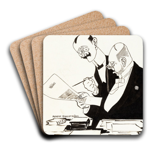 Springer the Notary by Albert Engstrm Art Drink Coaster set