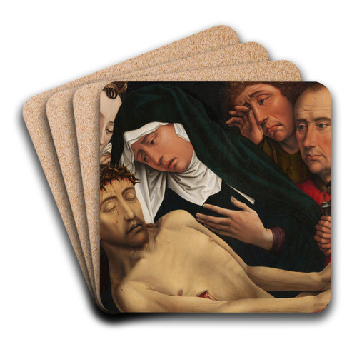 The Lamentation of Christ by Colijn de Coter Art Drink Coaster set