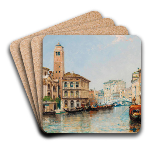 Venice by Arthur Joseph Meadows Art Drink Coaster set