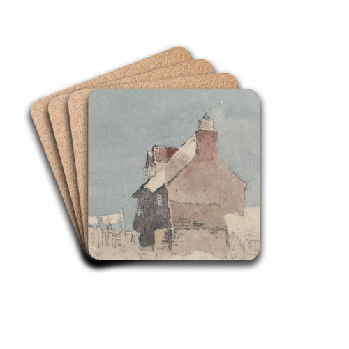 Cottage at Northfleet, Kent by David Cox Drink Coasters - set of 4