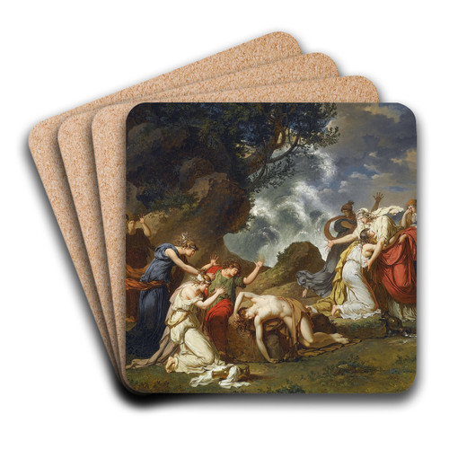 A Scene From Classical Mythology by Charles Meynier Art Drink Coaster set A Scene From Classical Mythology by Charles Meynier Art Drink Coaster set