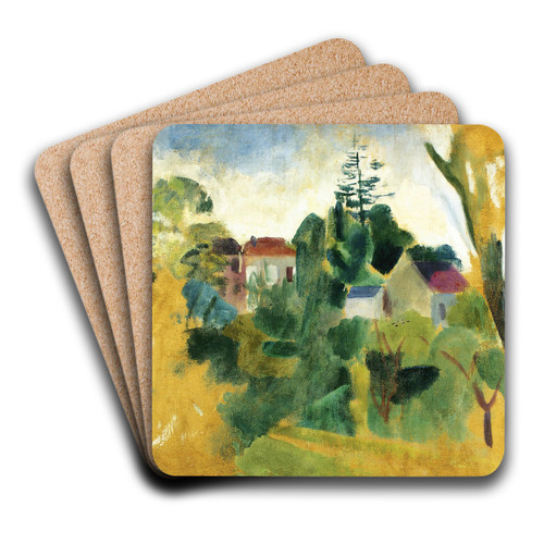 Paysage Inachev by Robert Delaunay Art Drink Coaster set