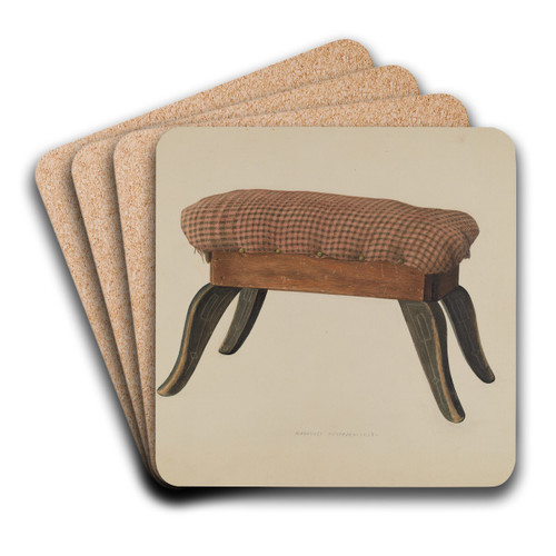 Foot Stool by Alexander Anderson Art Drink Coaster set